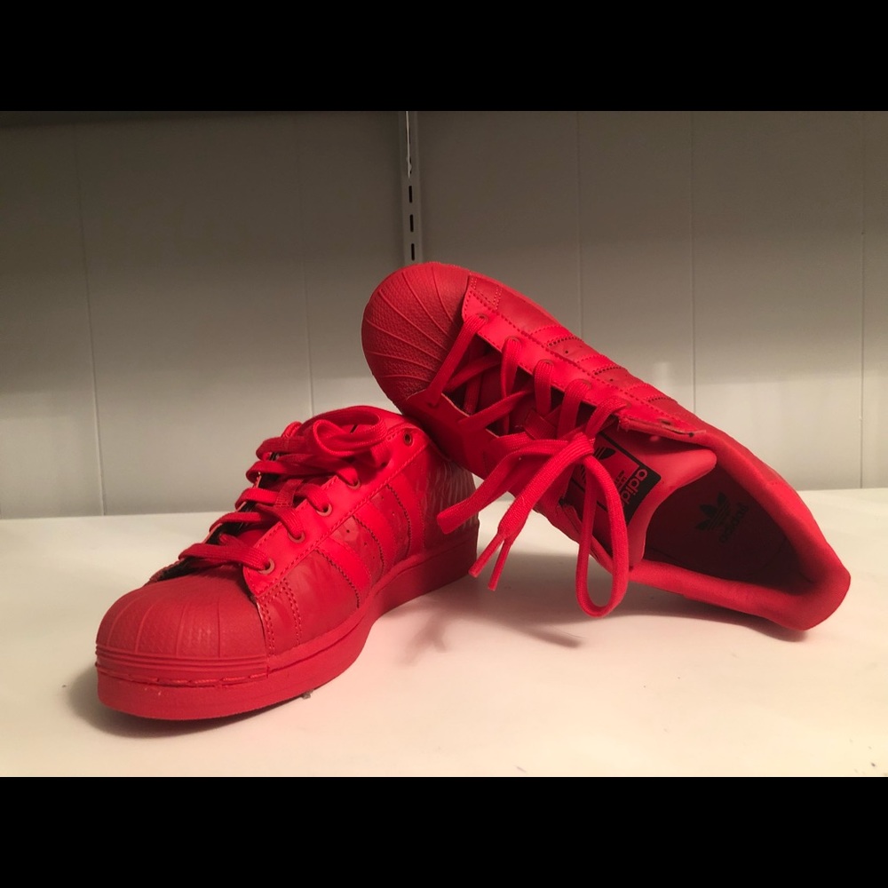 Red Adidas Superstars